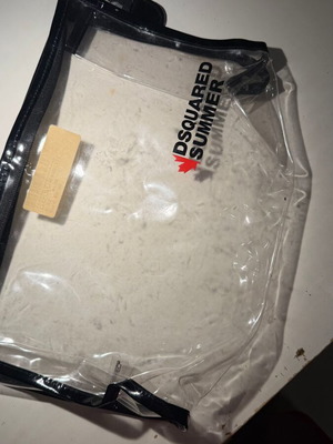 Dsquared2 Summer transparent toiletry bag like new, black and white