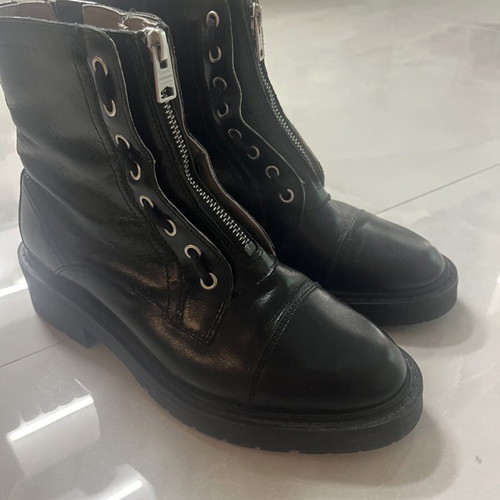 Allsaints boots size 37 like new, black, low with zipper