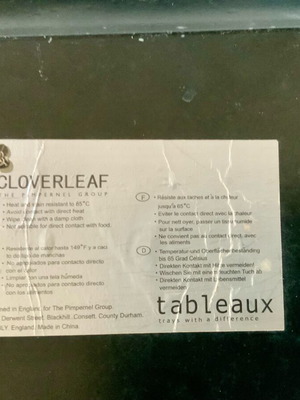 Cloverleaf serving tray used, rectangular gold
