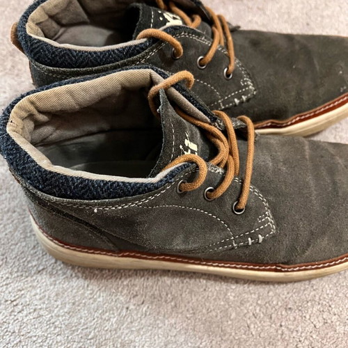 Xti men's suede shoes used, size 42, grey-blue with brown details