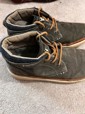 Xti men's suede shoes used, size 42, grey-blue with brown details