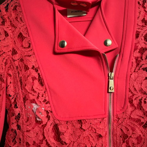 Pinko jacket with lace like new, size 40, pink