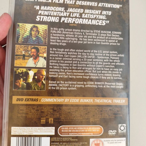 Animal Factory DVD like new, crime adventure with William Dafoe