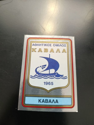 Panini football 82 sticker #119 Kavala badge