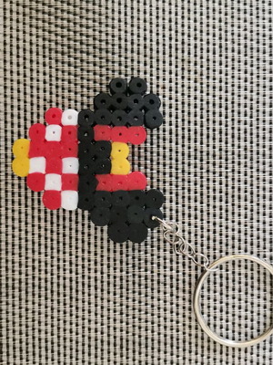 Mini mouse keychain handmade new with pyssla