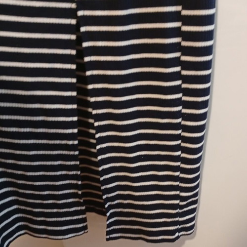 Shein striped navy blue and white midi dress, medium size