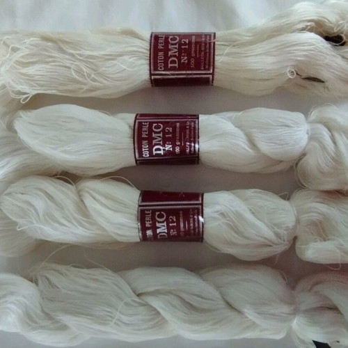 DMC Coton Perlé off-white n.12 pack of 4 like new