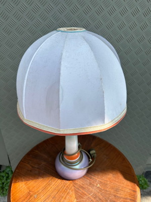 Opalina lamp used, likely Italian, height 54 cm