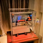 Oltraman LED витрини комплект от 2 с RGB осветление и дистанционно