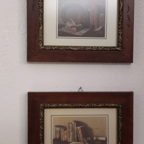 Vintage desk frames new, still life prints