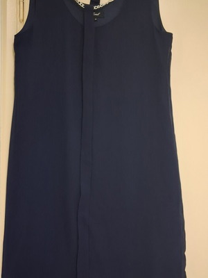 Forel dress used, dark blue, size 46 (L/XL) with silver chain lining