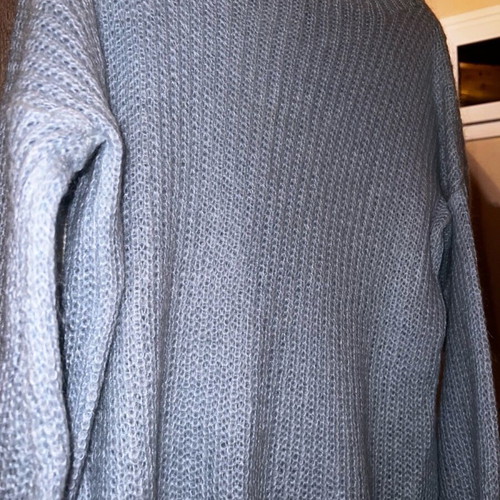 Blue knitted sweater