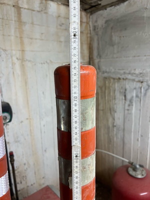 Traffic marking posts used, height 76cm