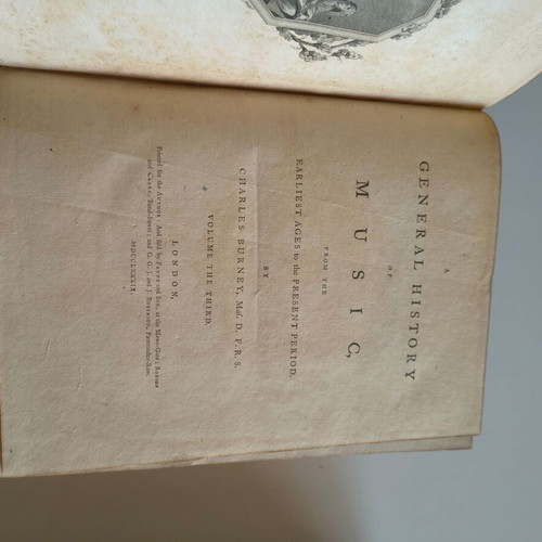 Charles Burney A General History of Music 4-Volume Set used, 1st Edition