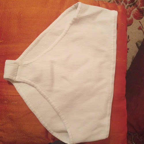 White bikini swimsuit used, size small