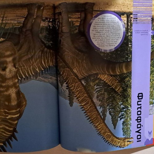 Educational book with dinosaurs like new, hardcover