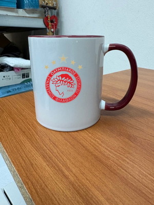 Red Olympiakos Mug new, official replica