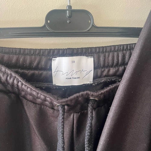 4 Tailors tracksuit set used, black with shiny effect