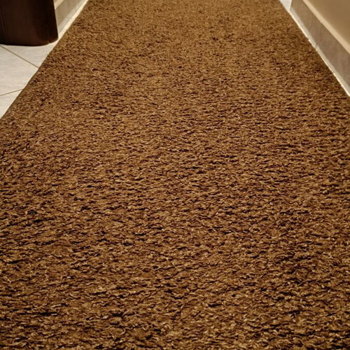 Hallway carpet runner, brown, 4.85 x 0.80 m