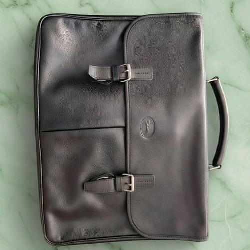 Longchamp Le Foulonné briefcase like new, black leather