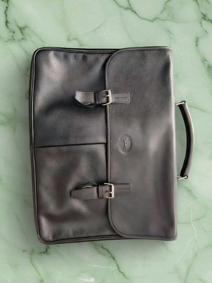 Longchamp Le Foulonné briefcase like new, black leather