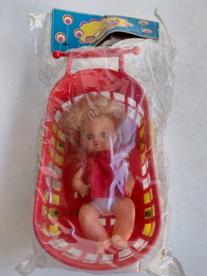 Κούκλα με καροτσάκι Μπέμπα δεκαετίας 70' καινούργιο