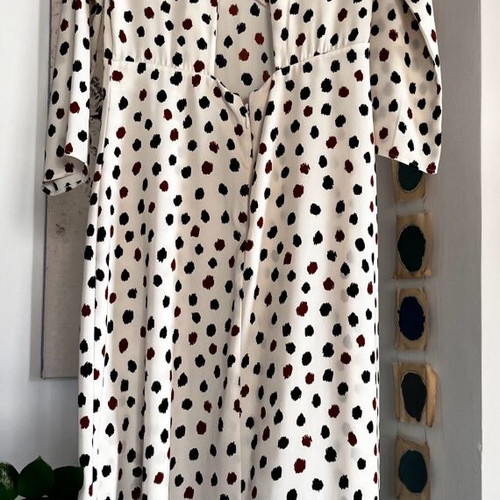 H&M long dress like new, beige multicolor, size S