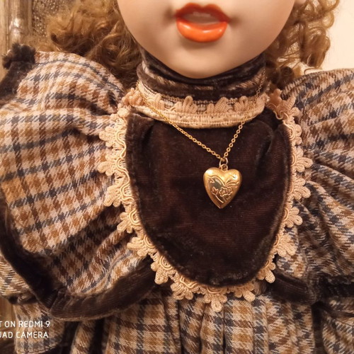 Porcelain doll new personal collection with velvet clothes