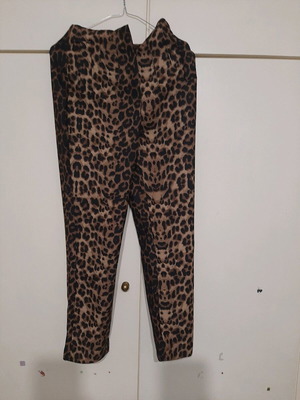 Leopard pants new Trendyol, size XS, black and brown