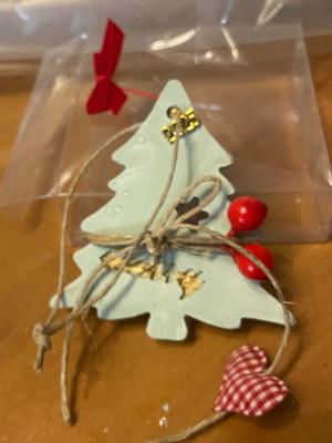 Christmas tree charm 2025 handmade from plaster