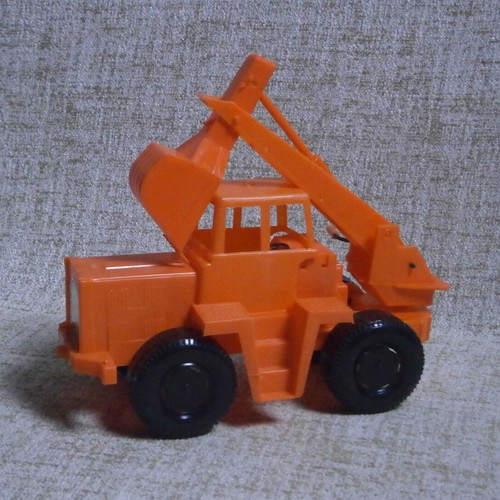Plastic vintage excavator new rare functional toy