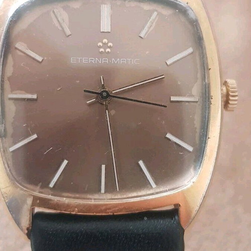 Eterna Matis 1970 watch used, automatic, brown