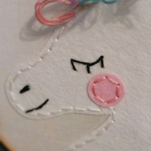 Single-sided embroidered embroidery hoop like new