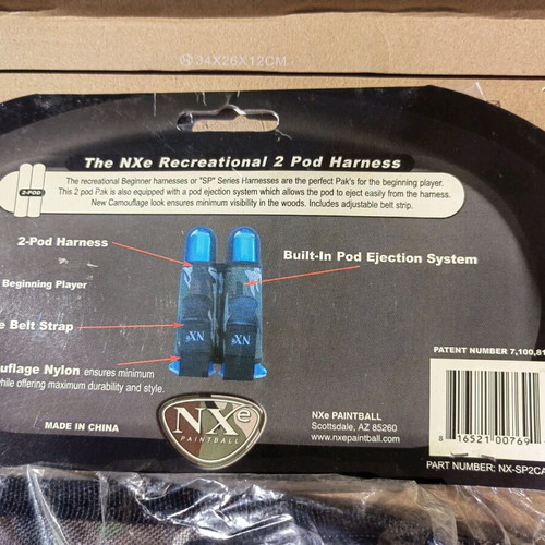 Paintball belt new with two pod holders for 100 or 140 balls in black and camo