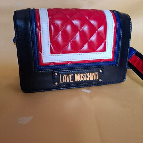 Moschino shoulder bag tricolore like new, blue and red