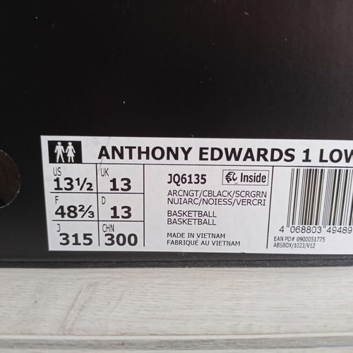 Adidas Anthony Edwards 1 Low αθλητικά παπούτσια καινούργια νούμερο 48,5