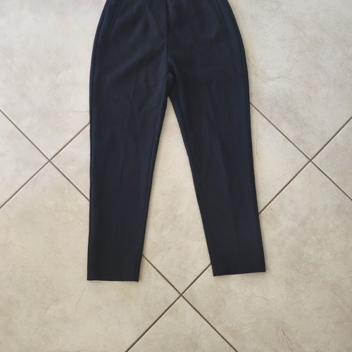 Fabric pants like new, classic high-waisted black, size M