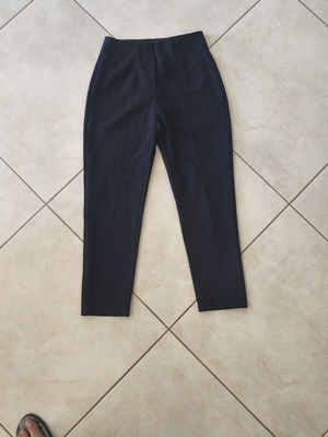 Fabric pants like new, classic high-waisted black, size M