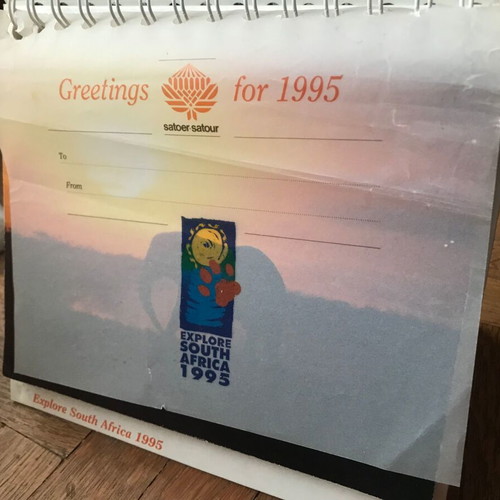 Calendar 1995 used, South Africa - A world in one country retro
