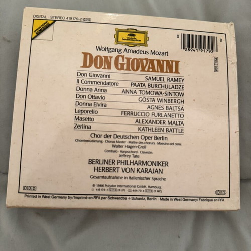 Don Giovanni Mozart CD like new