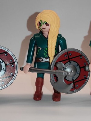 Playmobil викингски щитови девойки custom употребявани, комплект от пет