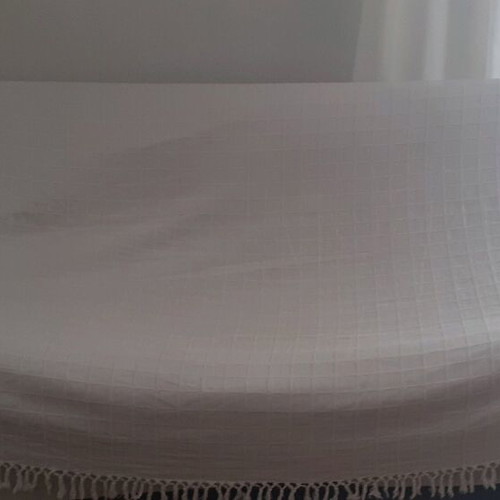 Throw for 3-seater with fringes, white.