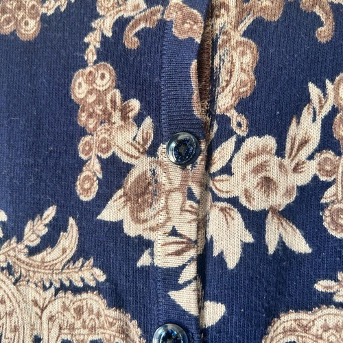 Wool jacket like new, blue with beige patterns, size L/XL