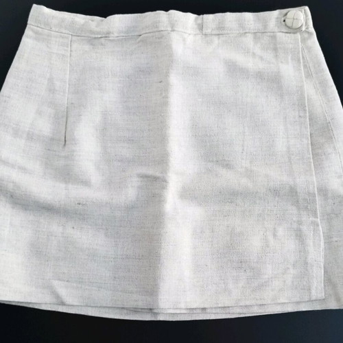 Mini skirt white-beige handmade like new