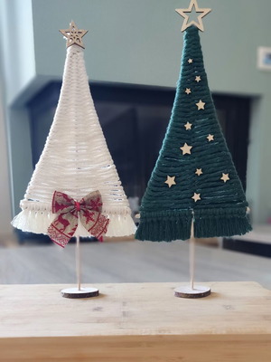 Macrame Christmas tree handmade, new, 30 cm