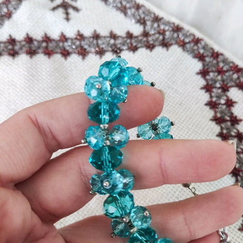 Blue bracelet new with crystals