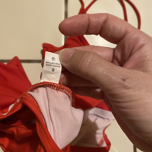 Decoro swimsuit new, red, open back with V bust