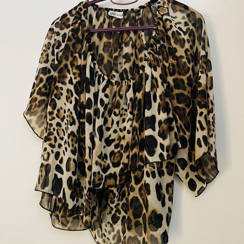 Leopard Print Blouse Zic Zac like new, lightweight, one size