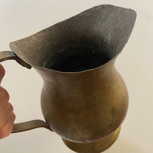 Antique brass pitcher