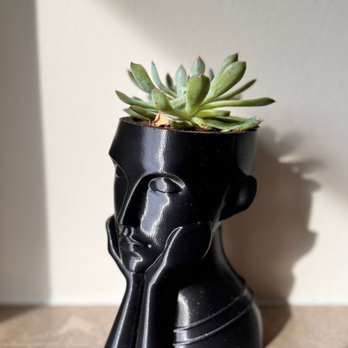 Minimal 3D Printed Face Vase new